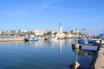  Le Grau du Roi, a seaside resort on the coast of occitanie region in France	