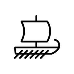 Naklejka premium ship icon vector. Thin line sign. Isolated contour symbol illustration