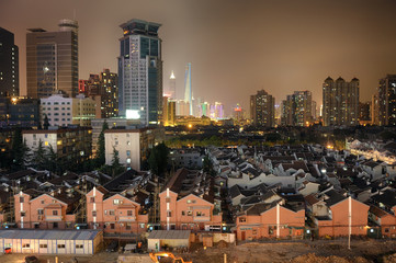 Old versus modern Shanghai