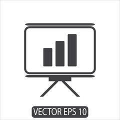 Presentation Board Icon, Vector Template