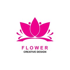 Fototapeta premium Beauty flowers icon logo design Template Vector
