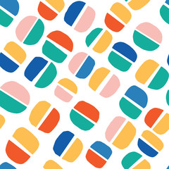 Seamless Abstract Shape Circle pattern. Stylish repeating texture. Repeating circles. colorful. Modern. Simple.
