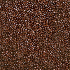 Obraz premium Seamless texture of coffee beans