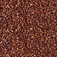 Seamless texture of coffee beans