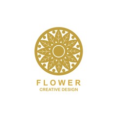 Creative Flower Concept Logo Design Template
