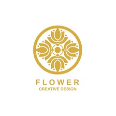 Creative Flower Concept Logo Design Template