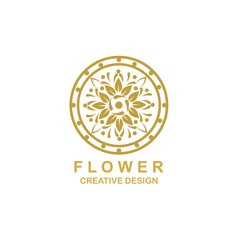 Creative Flower Concept Logo Design Template