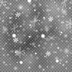 Falling snow, snowflakes. Happy new year