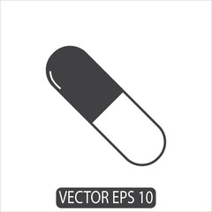 Pills, Capsule Icon, Vector Template