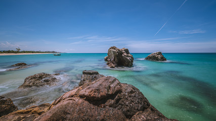 Fototapeta na wymiar Tranquil Tropical Turquoise Sea Scenery