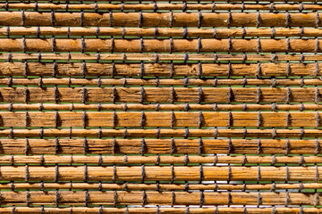 texture of yellow wicker straw for background