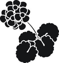 Geranium icon, vector line illustration