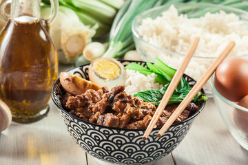Taiwanese braised pork over rice