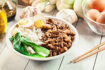 Taiwanese braised pork over rice