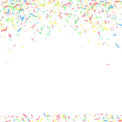 Colorful confetti on a white background. Design element. Vector illustration