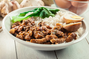 Taiwanese braised pork over rice