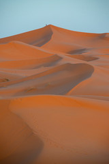 Fototapeta na wymiar Maroc. Morocco. Merzouga. Dunes de sable dans le désert du Sahara. Sand dunes in the Sahara Desert.