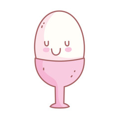 boiled egg in cup character menu restaurant cartoon food cute