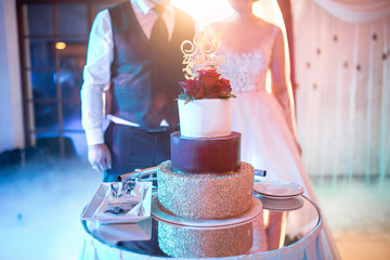 wedding cake on the table