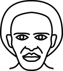 African man icon, vector illustration.