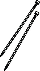 Cable ties icon, vector line illustration