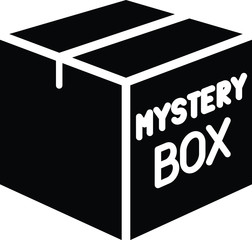 Mystery box icon, vector illustration
