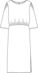 Flat Fashion Sketches: Dress Template