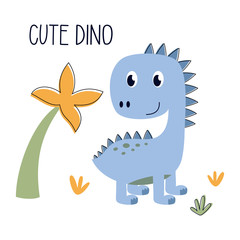 cute dinosaur isolated