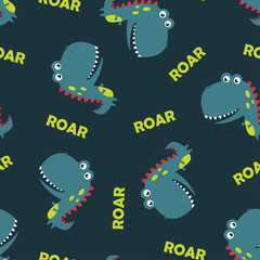 pattern of cute dinosaur isolated