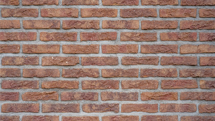 Brown rustic brick wall texture banner panorama