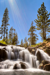 Fototapeta premium A waterfall in the Lake Tahoe area