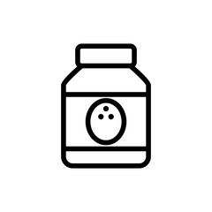 Coconut milk icon vector. Thin line sign. Isolated contour symbol illustration