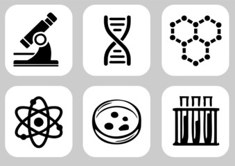laboratory medical elements on a white background