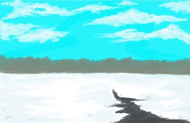 Obraz na płótnie Canvas view of lake