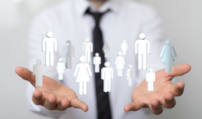 Social Networking illustration team group digital