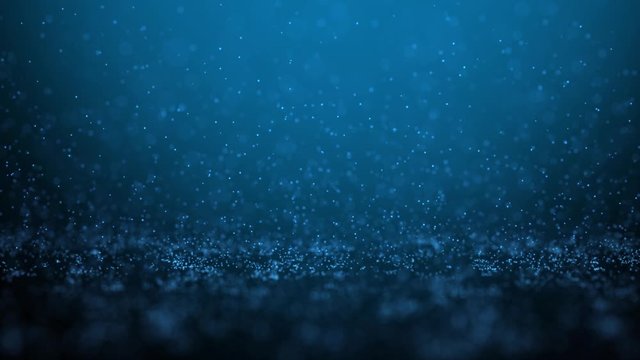 Blurry dots falling down in dark background animation.