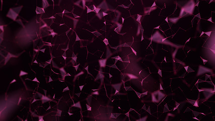 Abstract geometrical futuristic  background with lines and dots