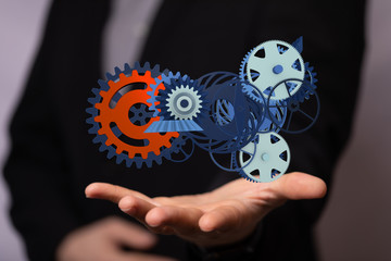 gear Technology setting concept background.