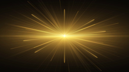Obraz premium Light effect vector shining golden glare