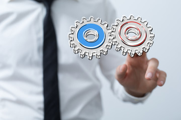 Gear With Success Concept digital.