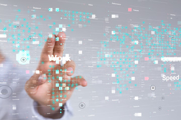 Software, web development, programming concept. Abstract Programming