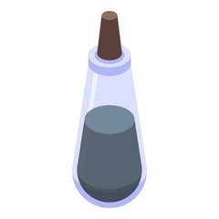 Black potion icon. Isometric of black potion vector icon for web design isolated on white background