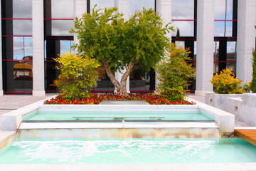 Fountain in a garden 