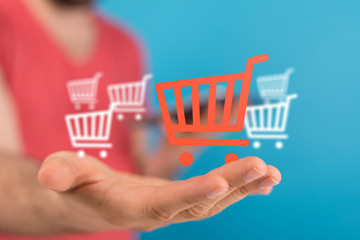 Add To Cart Internet Web Store Buy Online E-Commerce concept.