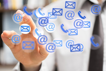 Online people network. Using internet for communication..