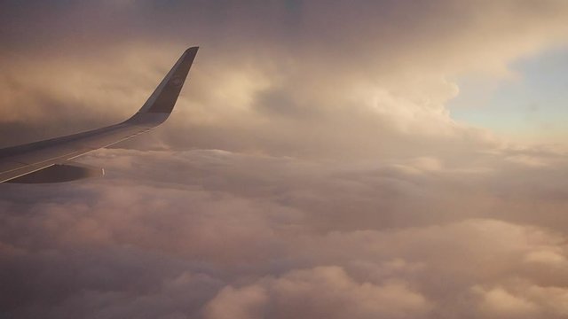 Plane Sky Dark Cloud