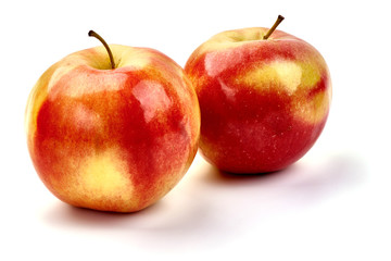 Red delicious apples, isolated on white background