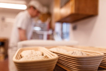 Brot Korb in der Backstube