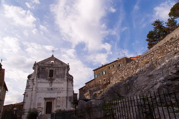 Fototapeta premium church of Sant'Antonio with ancient ruins next to it