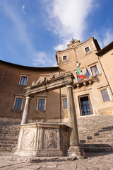 Palestrina (Rome) view of the temple of primeval fortunee
